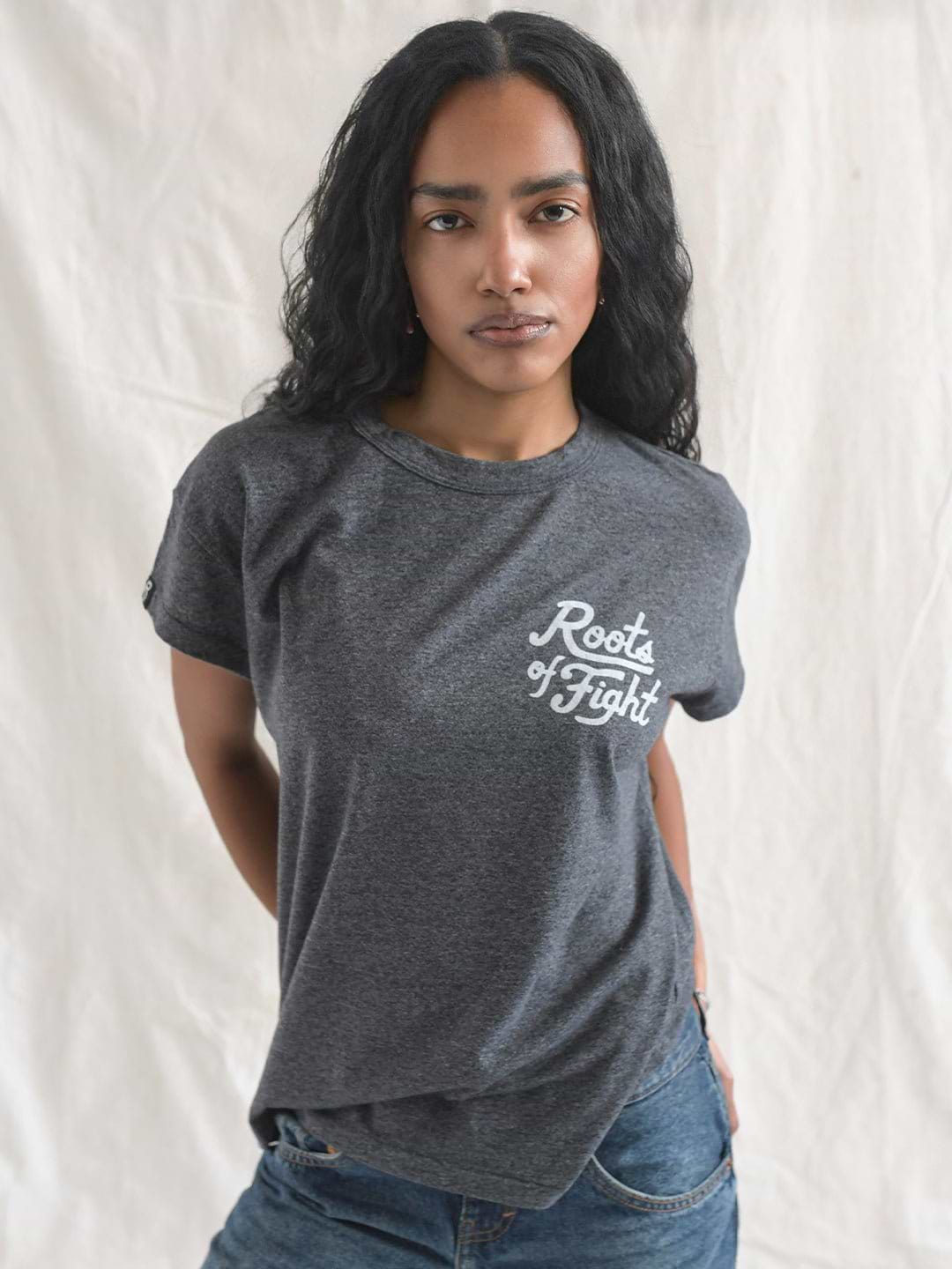 ROF Signature Women's Black Tee - Roots of Fight Canada