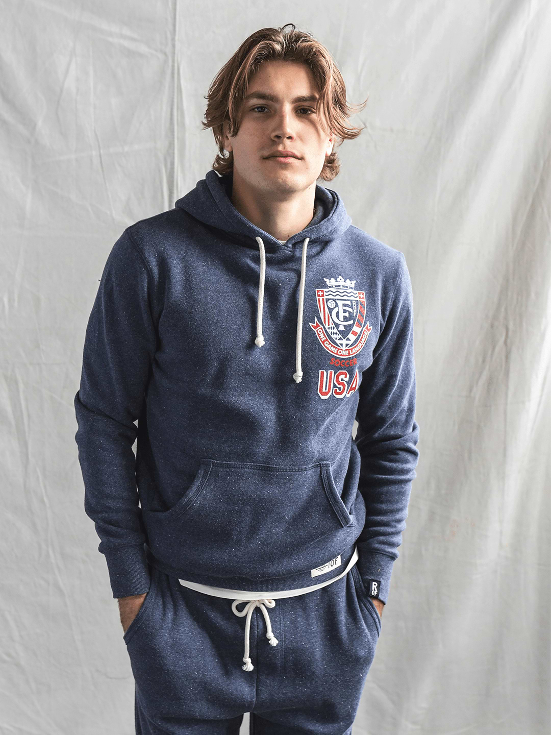 ROF USA Soccer One Language Navy PO Hoody - Roots of Fight Canada