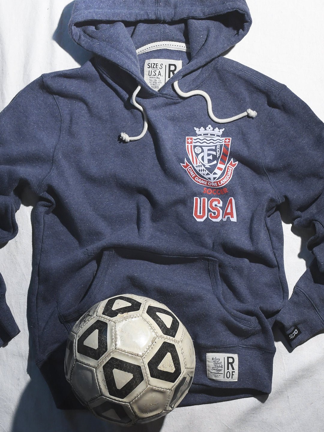 ROF USA Soccer One Language Navy PO Hoody - Roots of Fight Canada