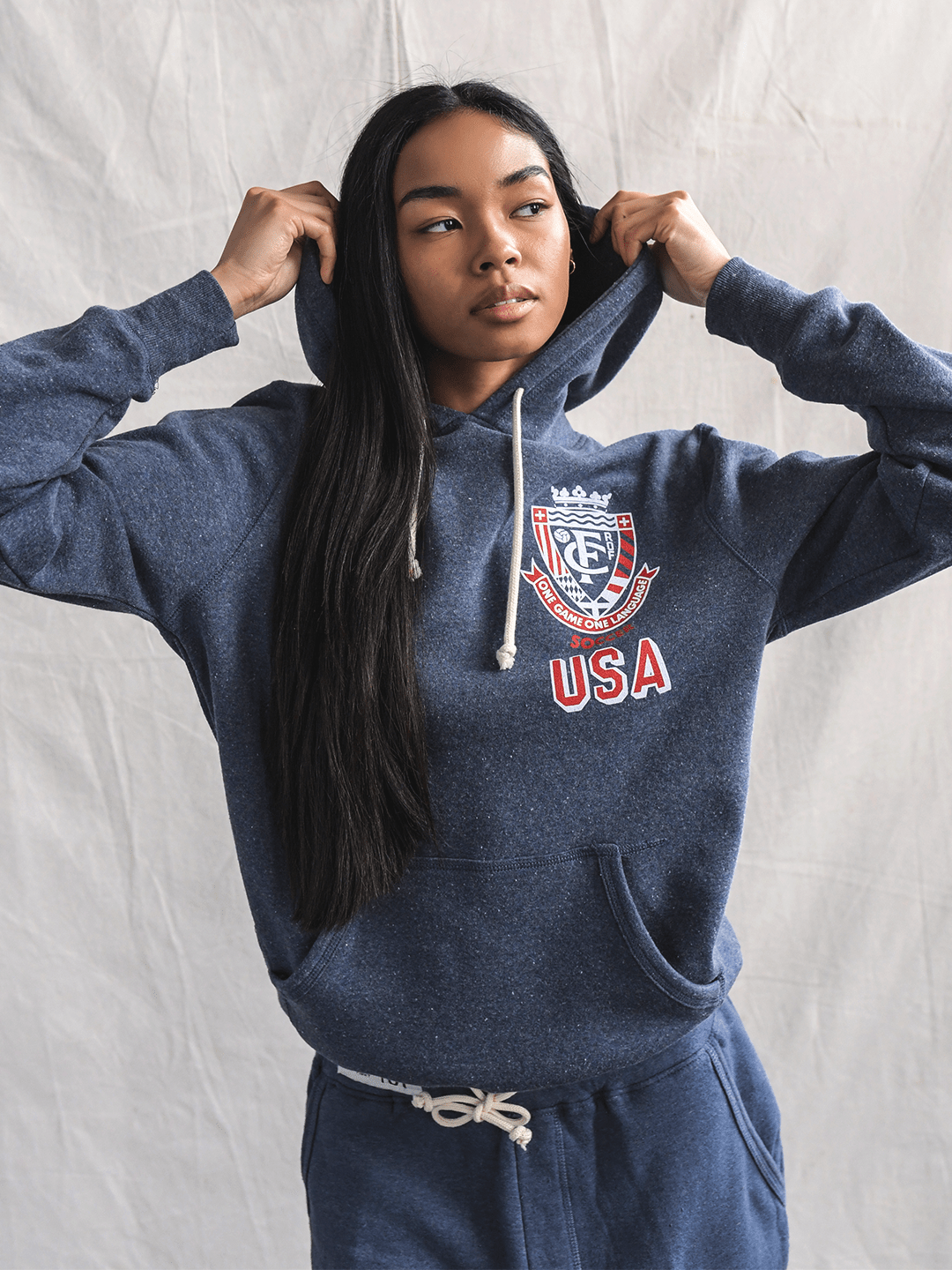 ROF USA Soccer One Language Navy PO Hoody - Roots of Fight Canada