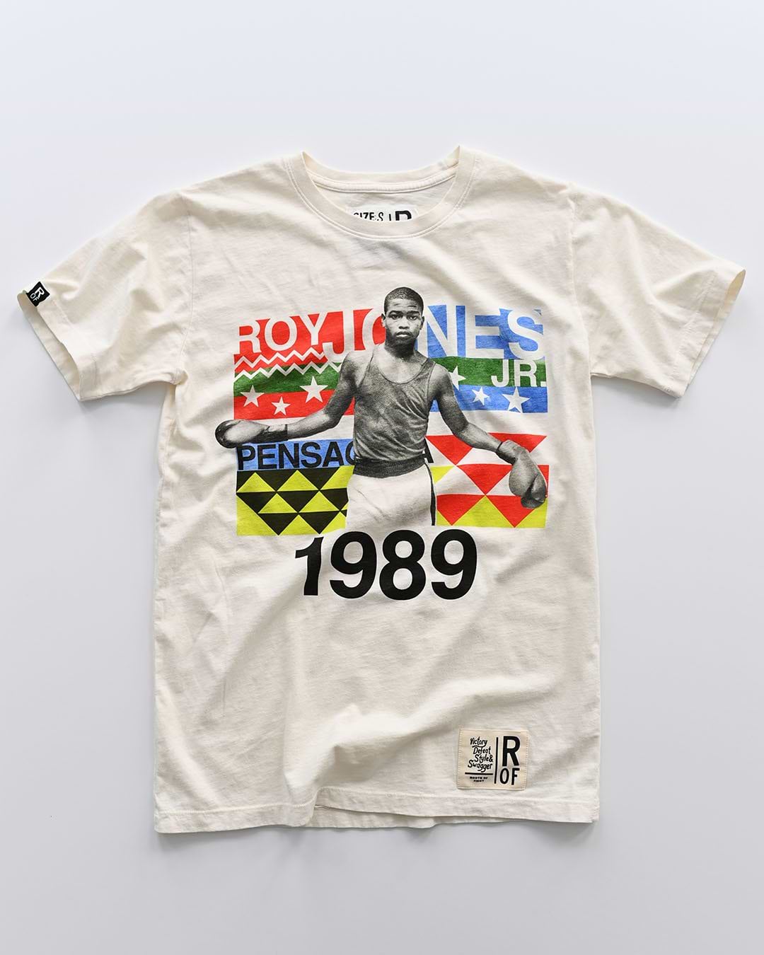Roy Jones Jr. '89 White Tee - Roots of Fight Canada
