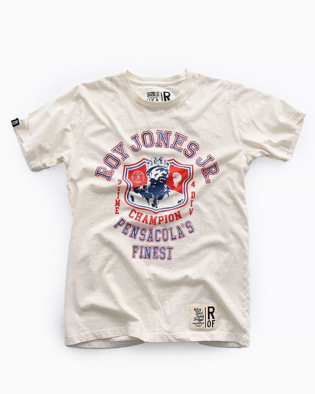 Roy Jones Jr. 9x Champ White Tee - Roots of Fight Canada