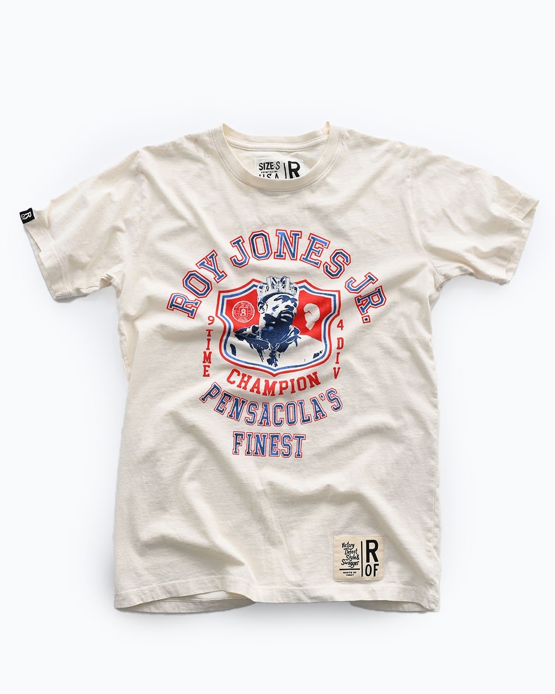 Roy Jones Jr. 9x Champ White Tee - Roots of Fight Canada