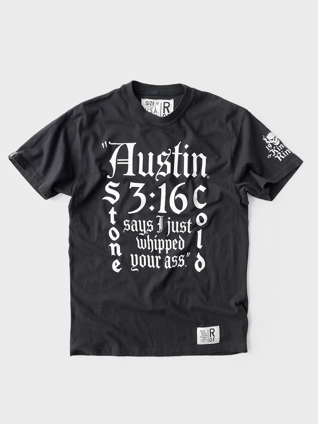 Stone Cold King '96 Black Midweight Tee - Roots of Fight Canada