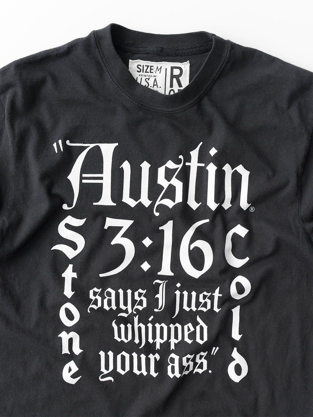 Stone Cold King '96 Black Midweight Tee - Roots of Fight Canada