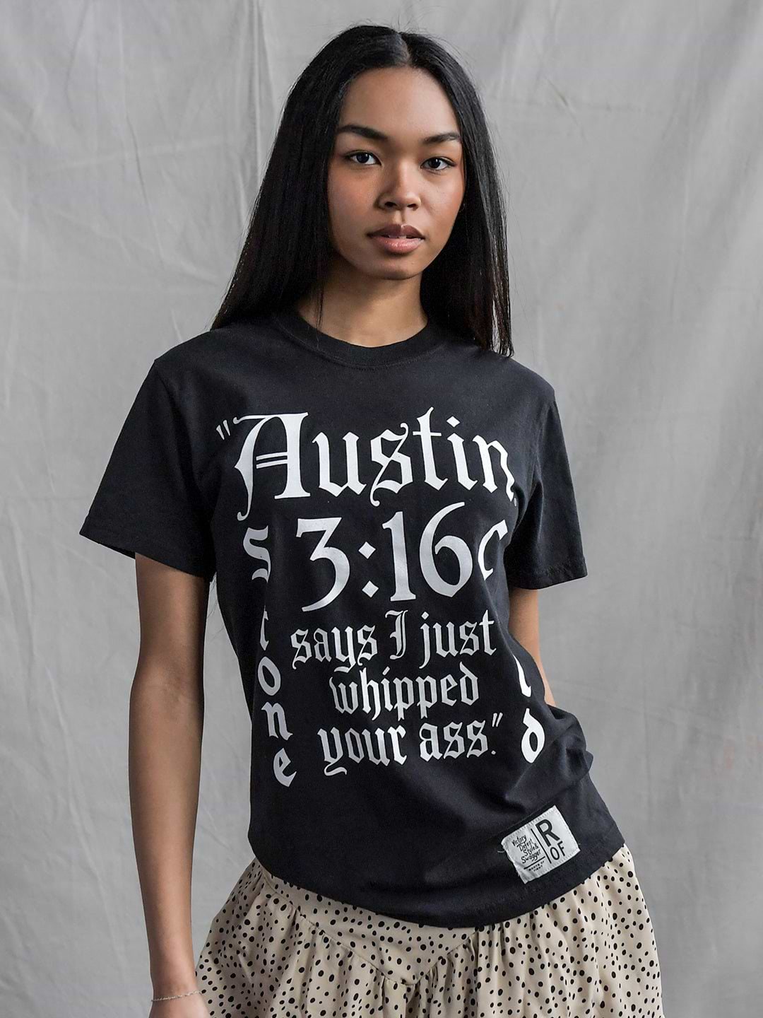 Stone Cold King '96 Black Midweight Tee - Roots of Fight Canada