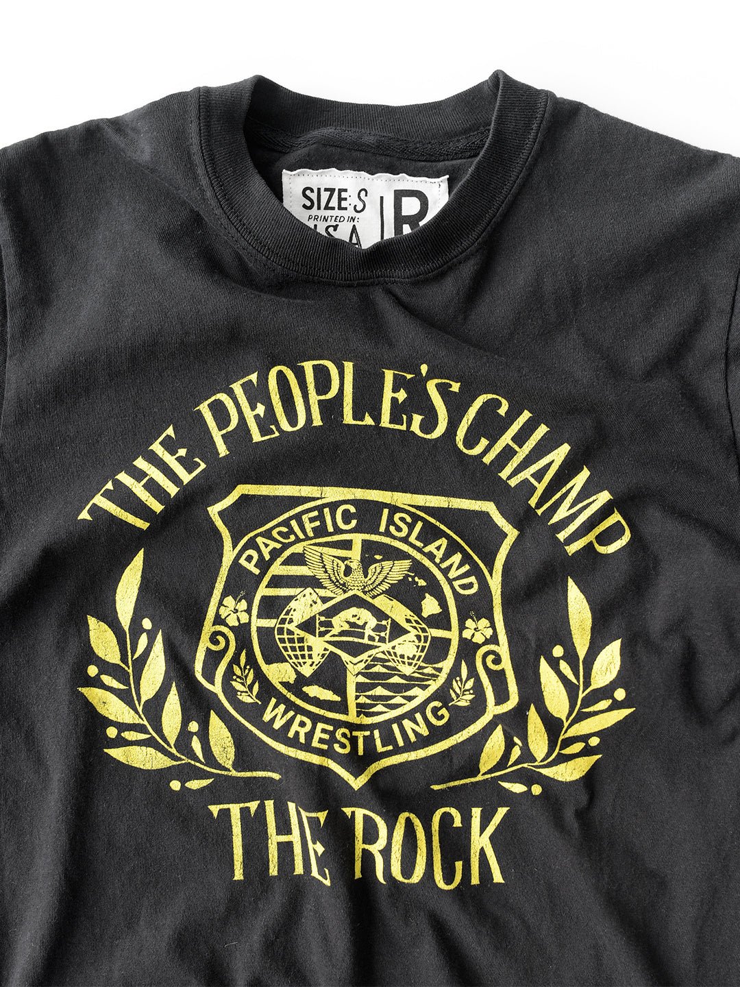 The Rock People's Champ Black Midweight Tee - Roots of Fight Canada