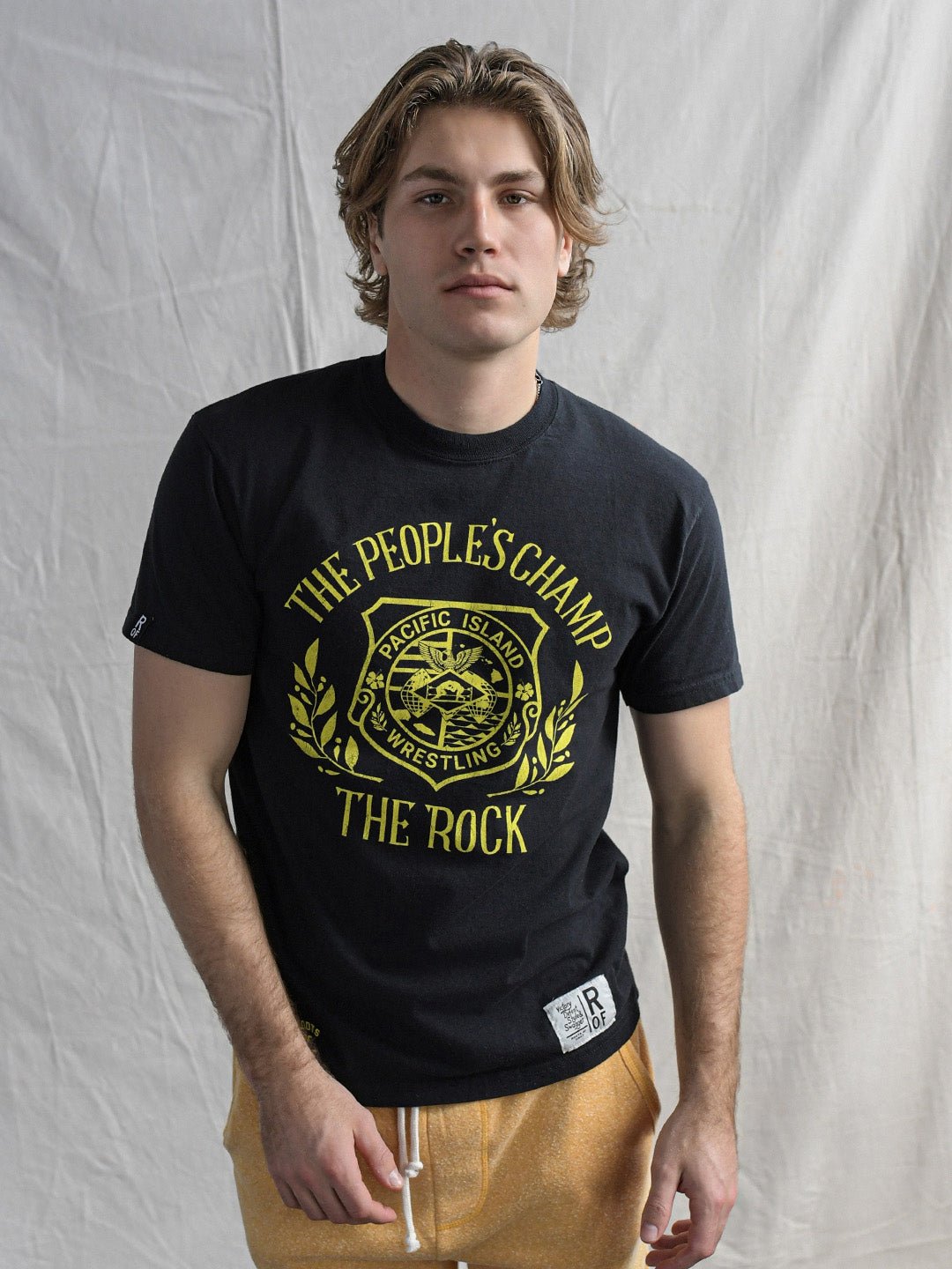 The Rock People's Champ Black Midweight Tee - Roots of Fight Canada