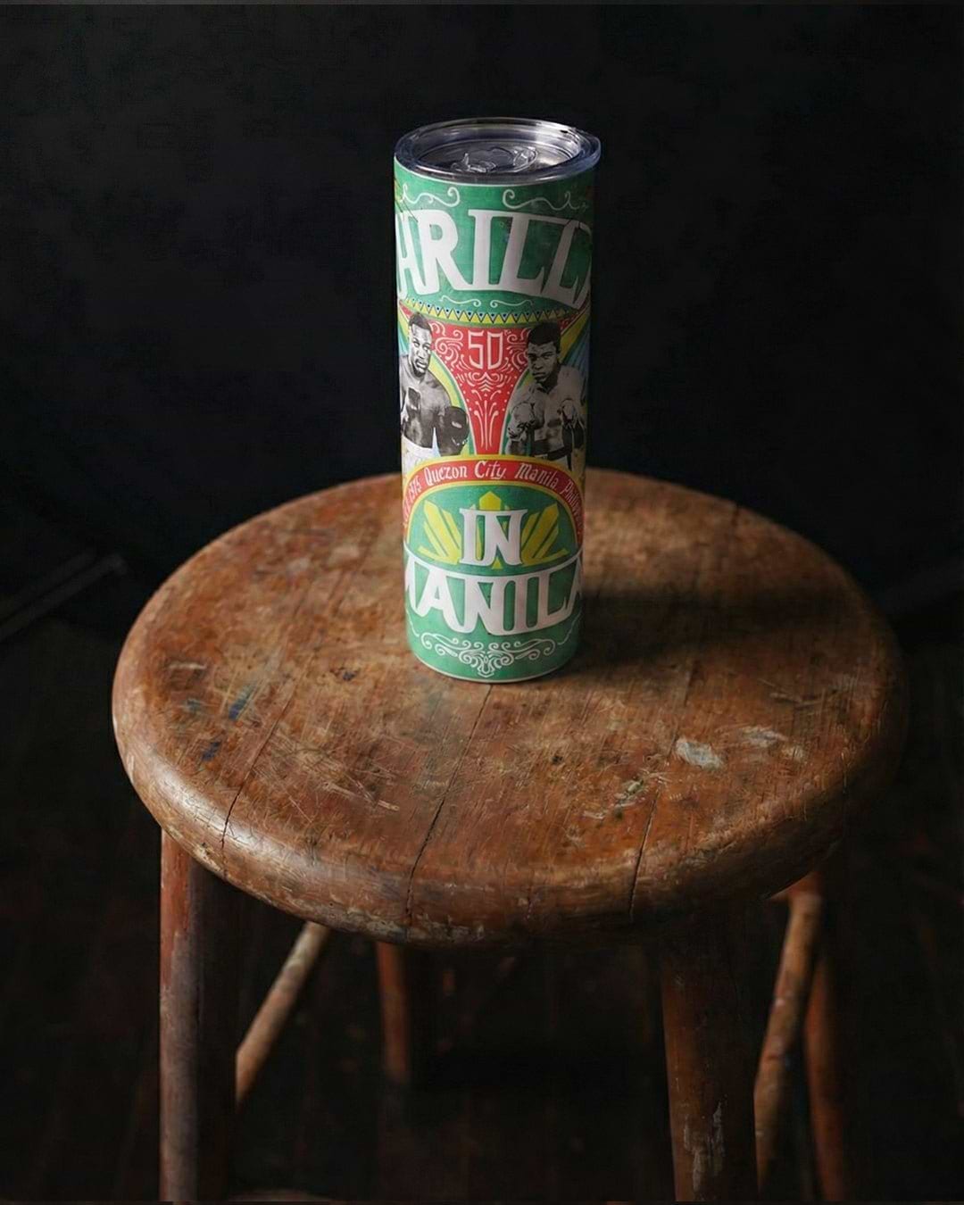 Thrilla in Manila 50th Anniversary Green Tumbler - Roots of Fight Canada