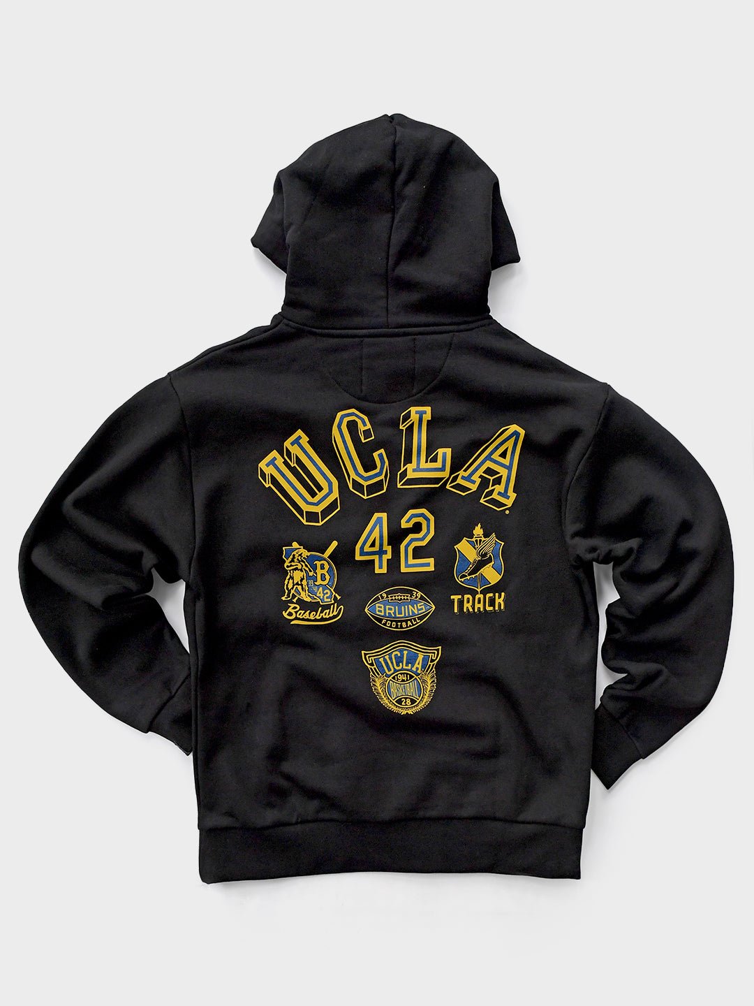 UCLA - Jackie Robinson 4 - Sport Star Black Heavyweight PO Hoody - Roots of Fight Canada