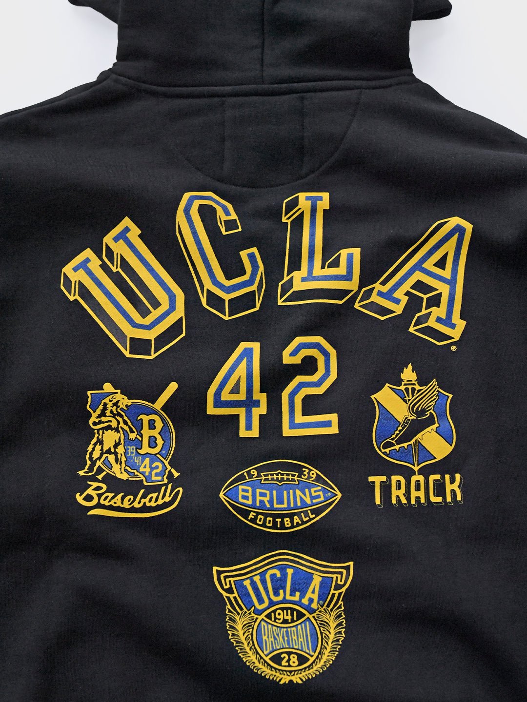 UCLA - Jackie Robinson 4 - Sport Star Black Heavyweight PO Hoody - Roots of Fight Canada