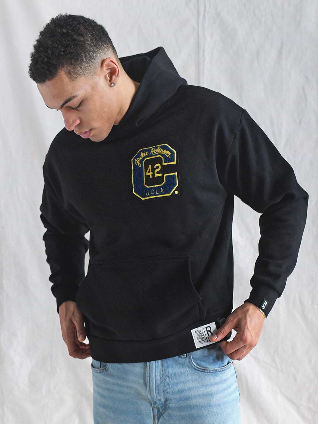 UCLA - Jackie Robinson 4 - Sport Star Black Heavyweight PO Hoody - Roots of Fight Canada