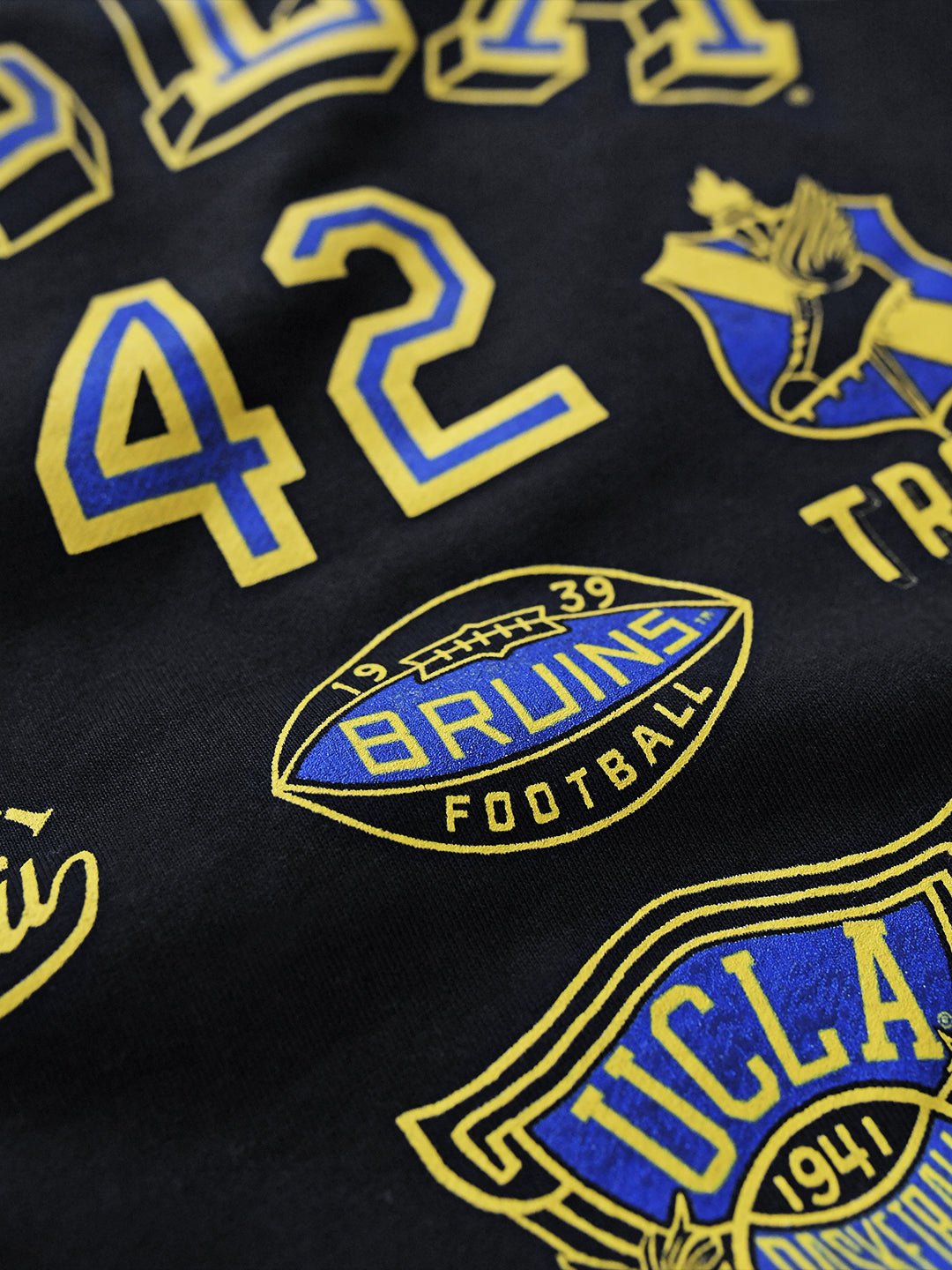 UCLA - Jackie Robinson 4 - Sport Star Black Heavyweight PO Hoody - Roots of Fight Canada