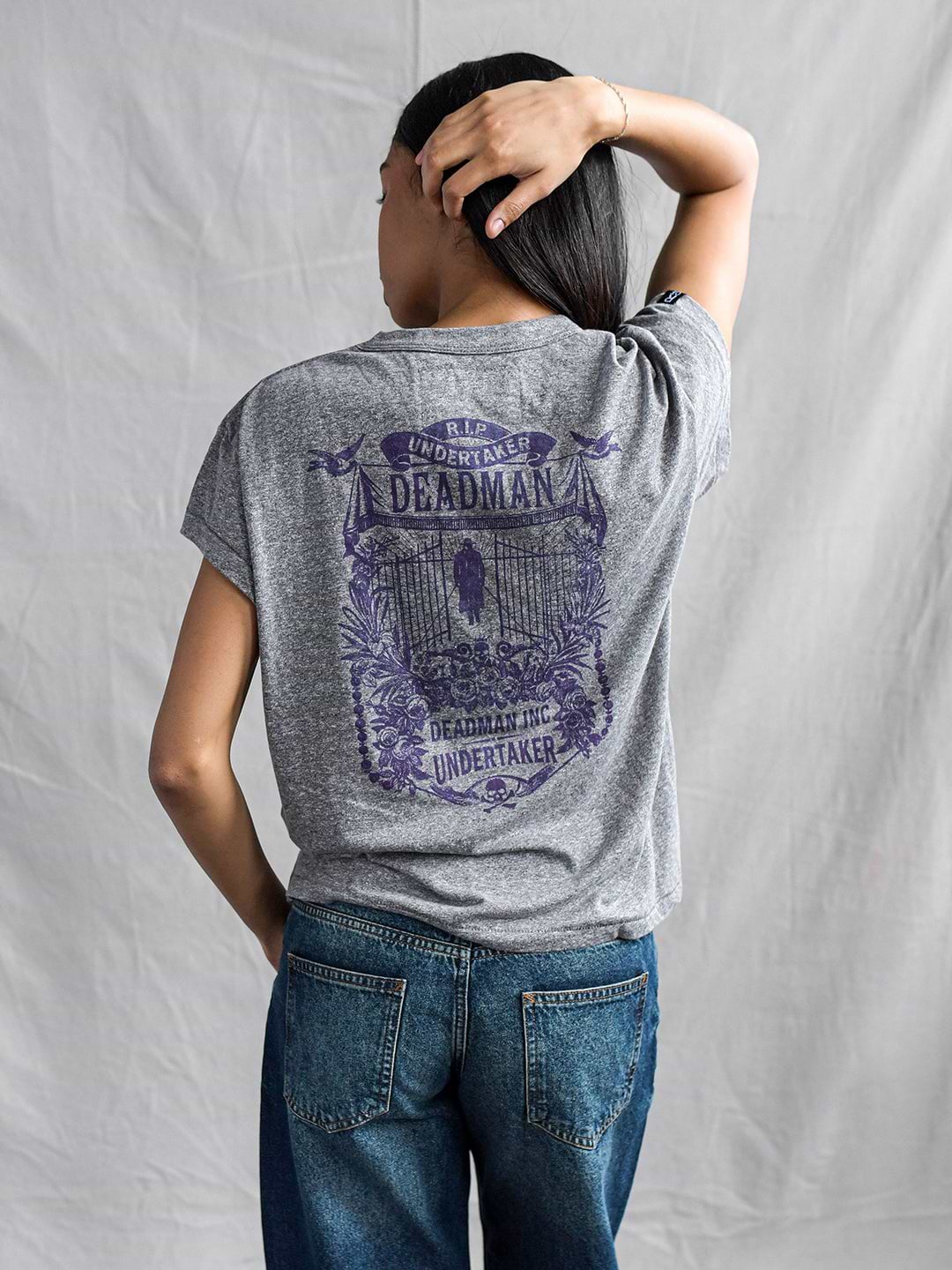 Undertaker Deadman Inc. Grey Women's Tee - Roots of Fight Canada