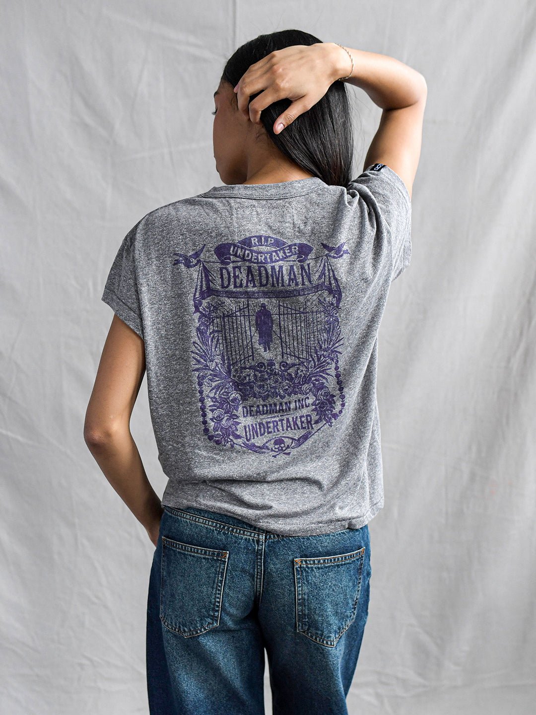 Undertaker Deadman Inc. Grey Women's Tee - Roots of Fight Canada