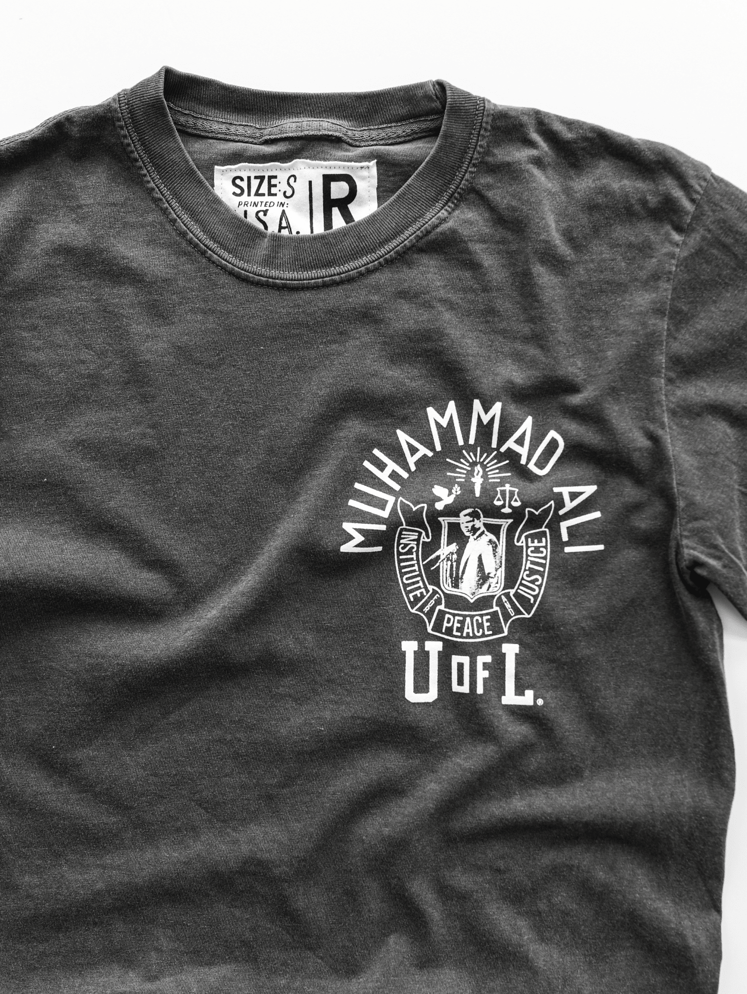 UofL - Ali Peace & Justice Charcoal Long Sleeve Tee - Roots of Fight Canada