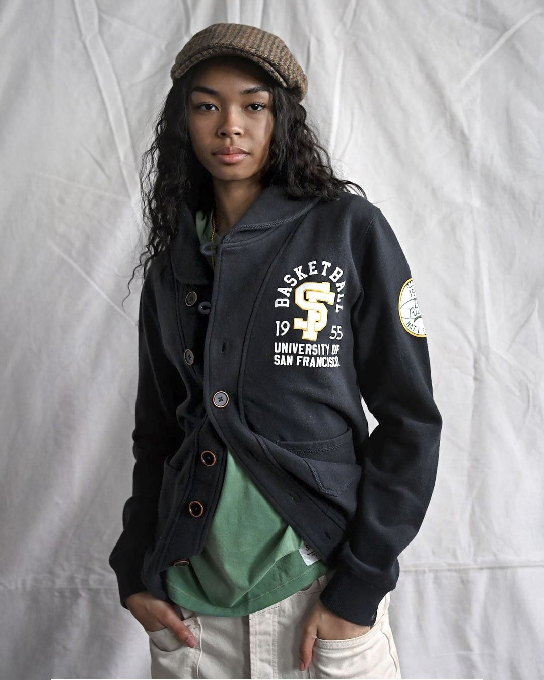 USF - Bill Russell '55 Black Cardigan - Roots of Fight Canada