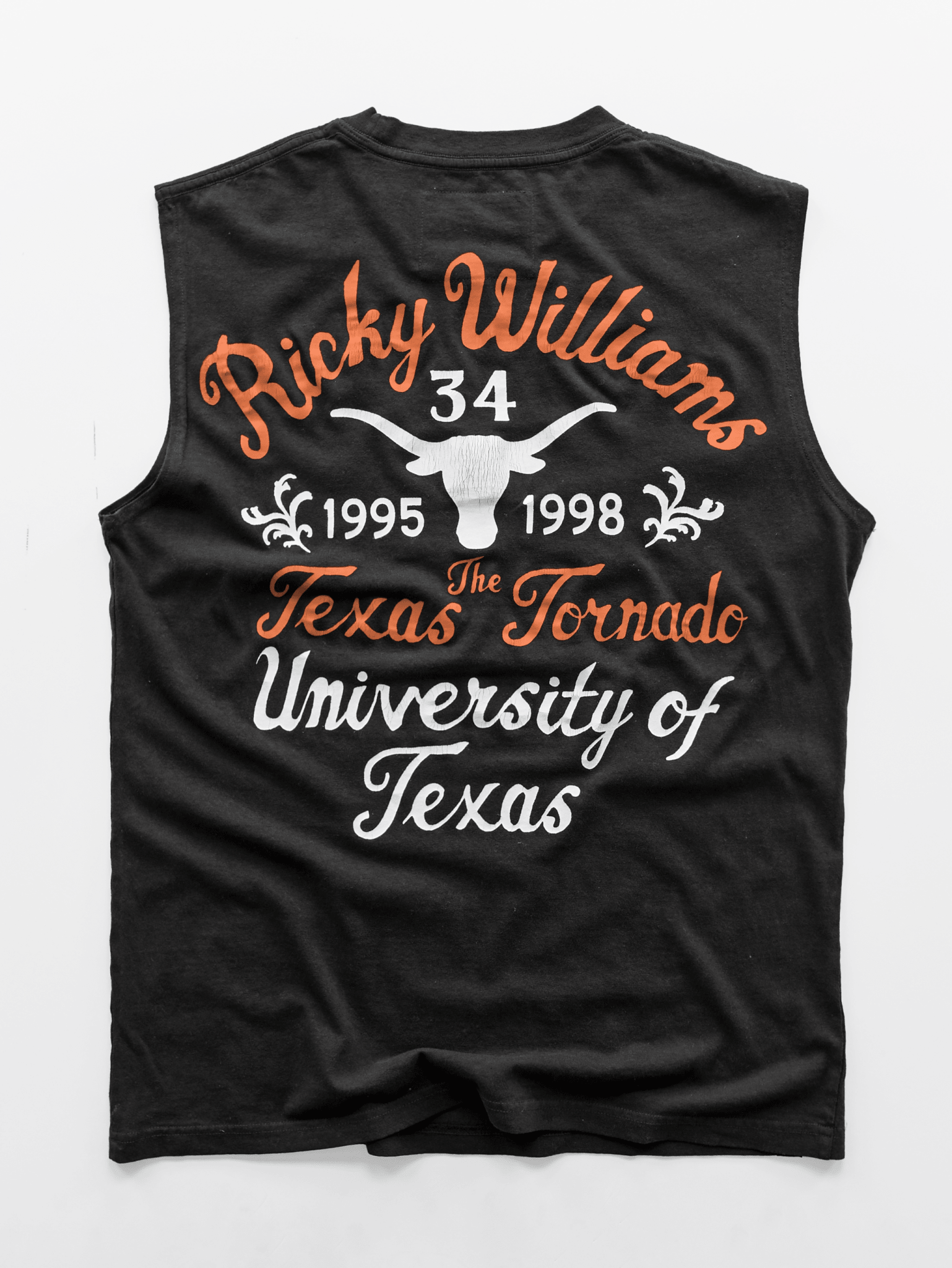 UT - Ricky Williams Texas Tornado Black Muscle Tee - Roots of Fight Canada