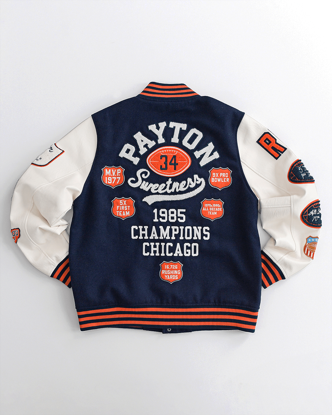 Walter Payton Legacy Navy Varsity Jacket - Roots of Fight Canada