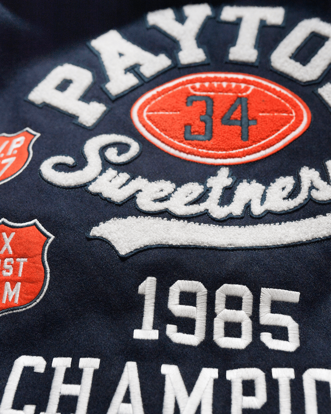 Walter Payton Legacy Navy Varsity Jacket - Roots of Fight Canada