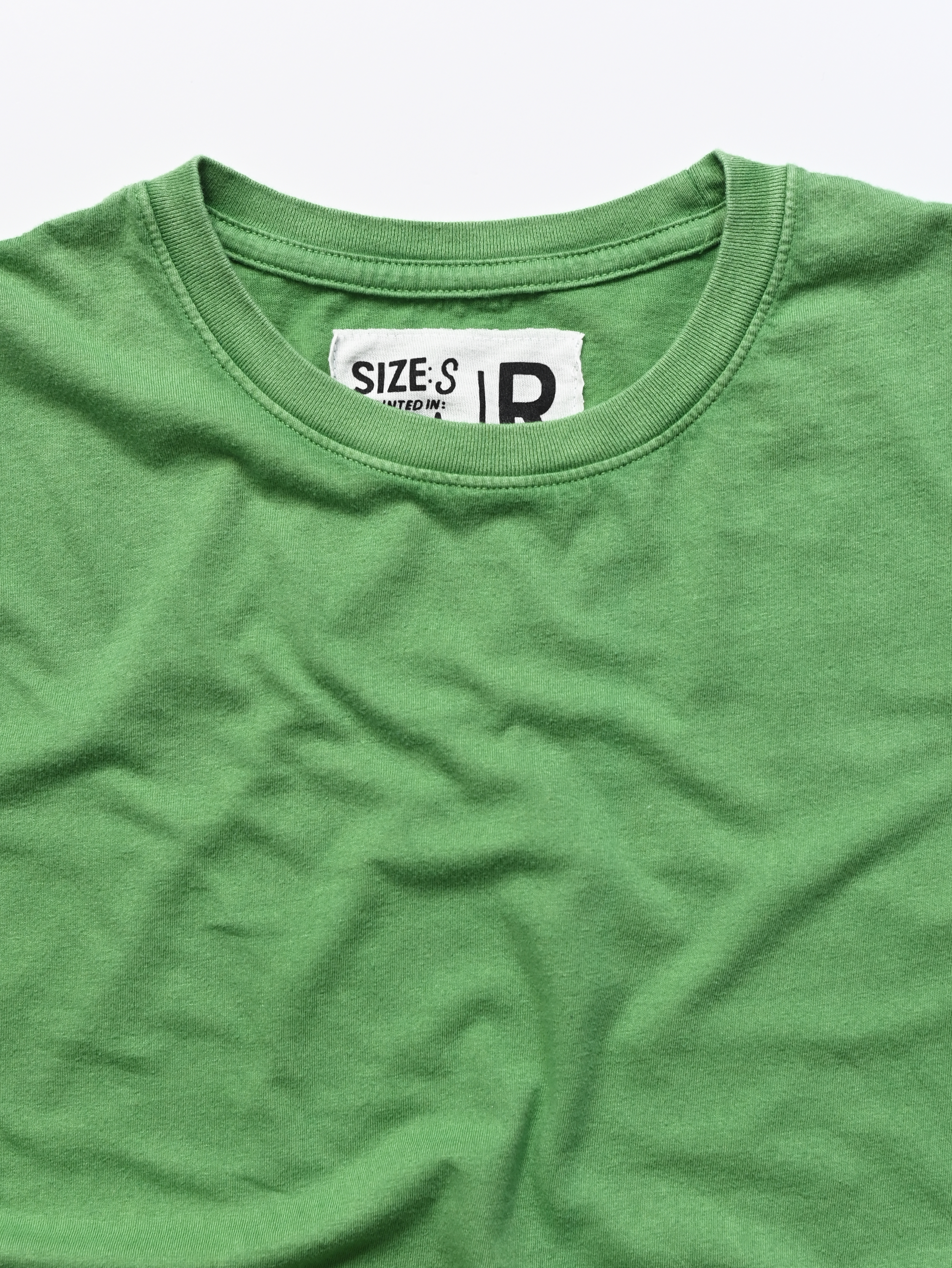 100% Cotton Sun Faded Green Tee