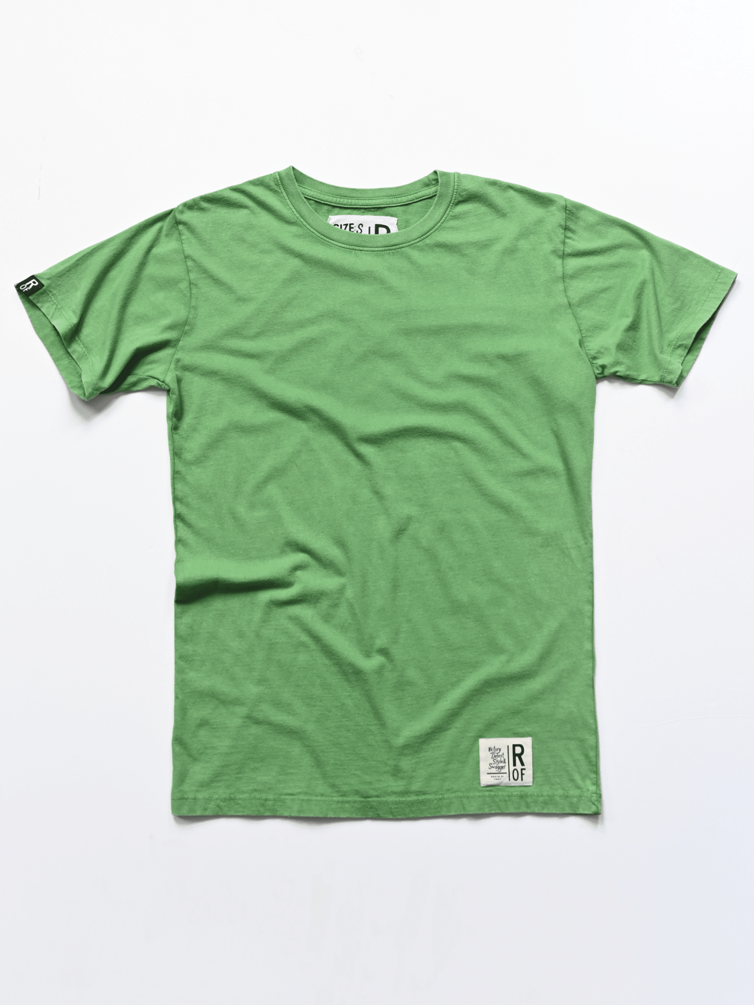 100% Cotton Sun Faded Green Tee - Roots of Fight