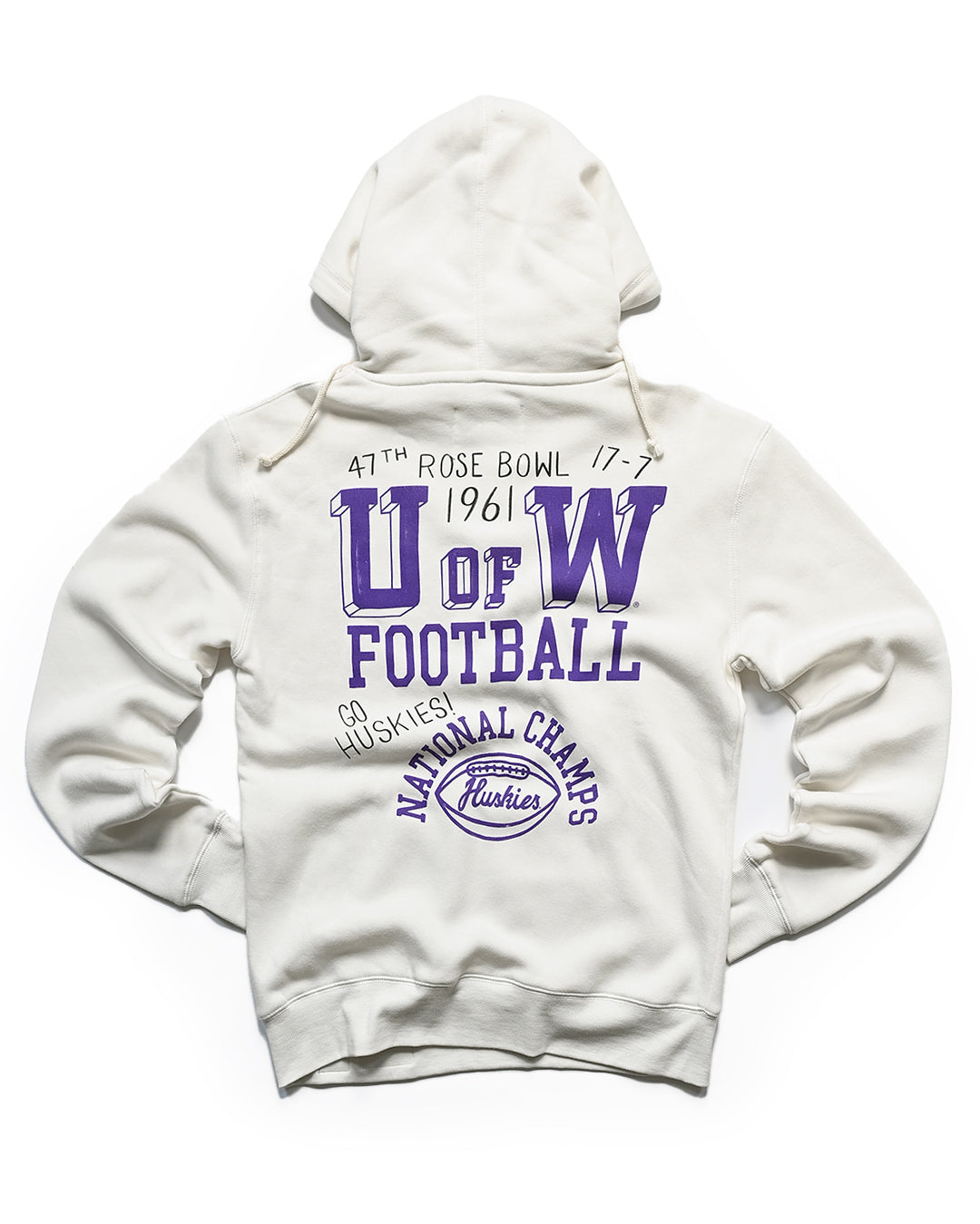 UW - Football ’61 Rose Bowl White PO Hoody