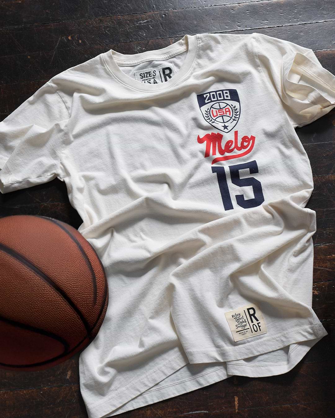 Carmelo Anthony &#39;08 Basketball White Tee
