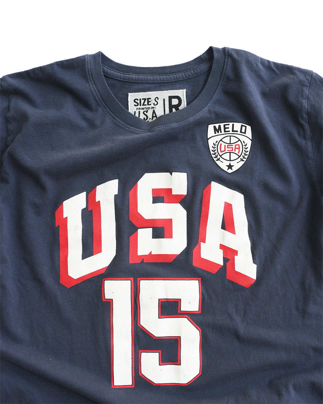 Carmelo Anthony #15 Basketball Navy Tee