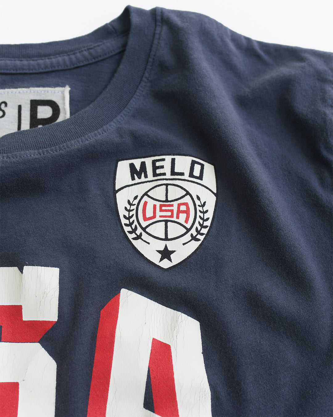 Carmelo Anthony #15 Basketball Navy Tee