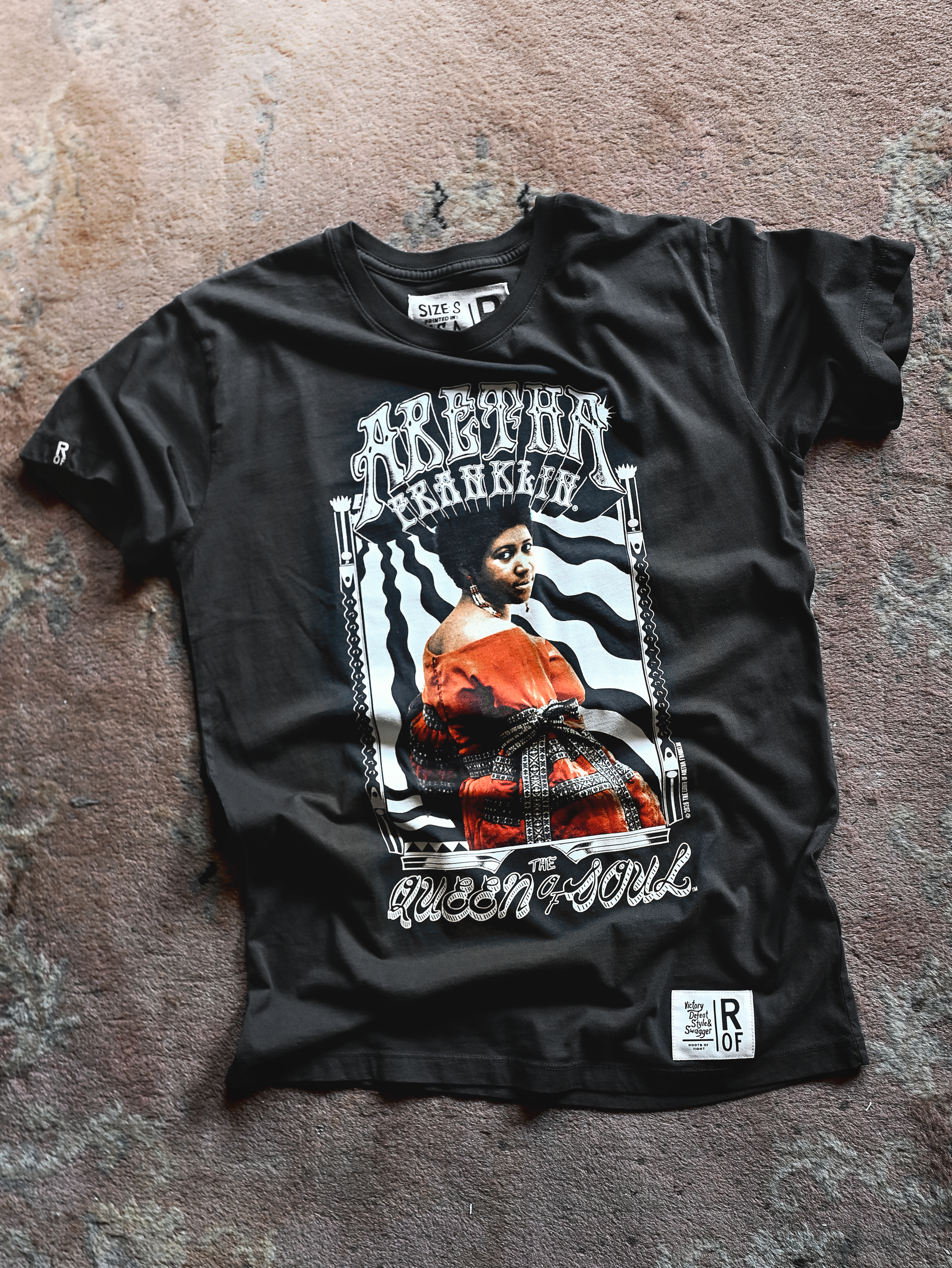 Aretha Franklin Queen of Soul Black Photo Tee