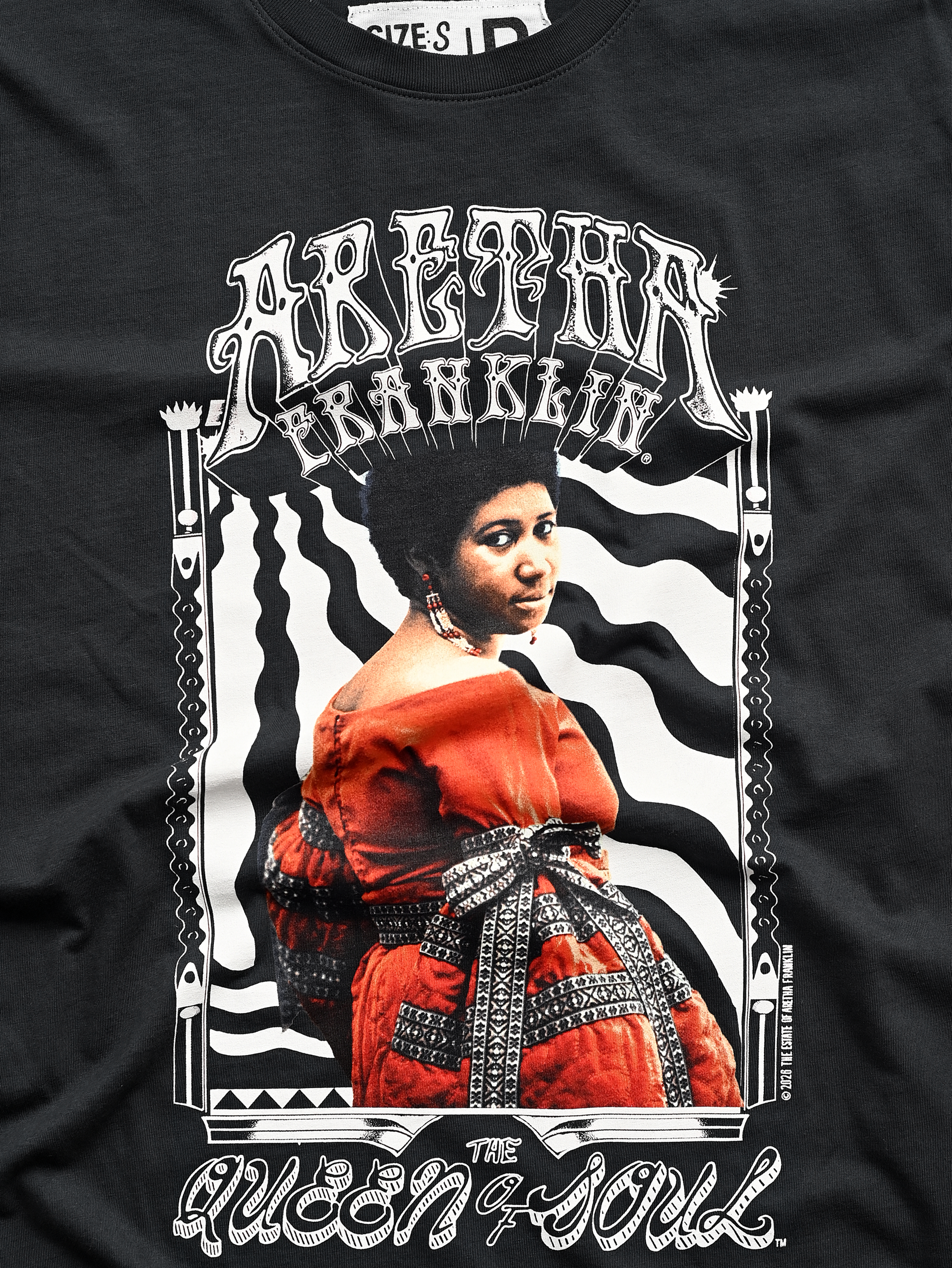 Aretha Franklin Queen of Soul Black Photo Tee