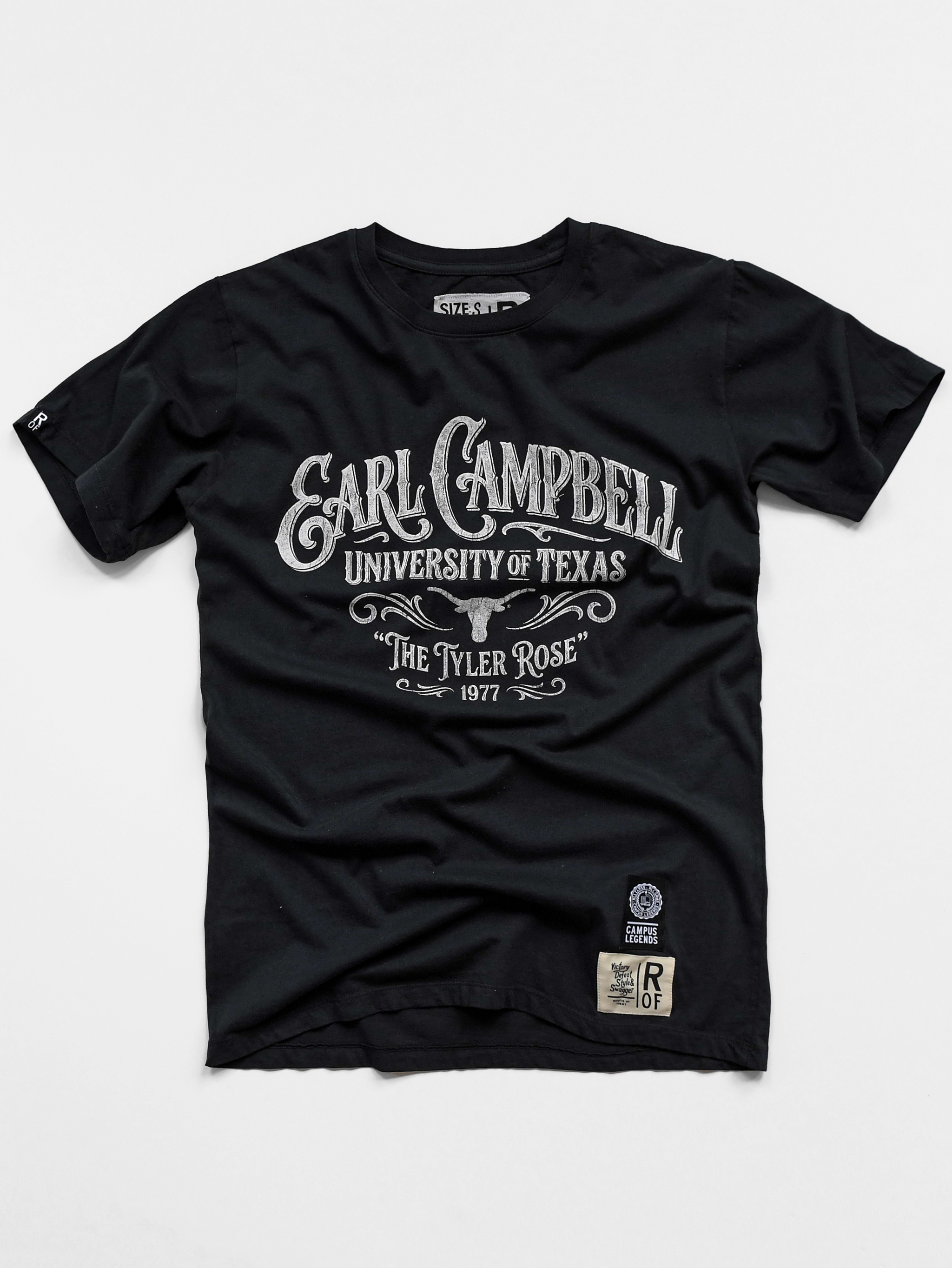 UT - Earl Campbell The Tyler Rose Black Tee