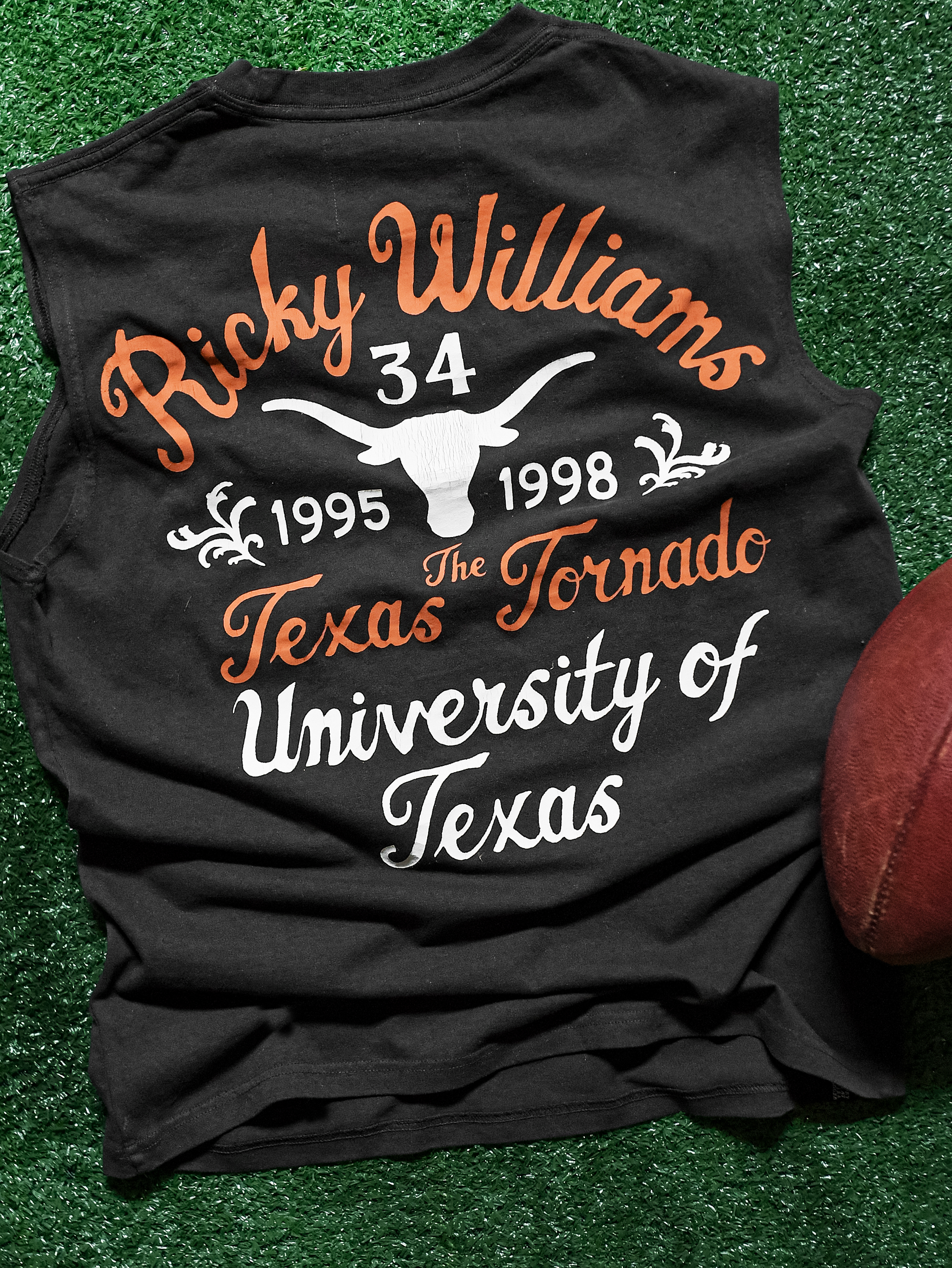 UT - Ricky Williams Texas Tornado Black Muscle Tee