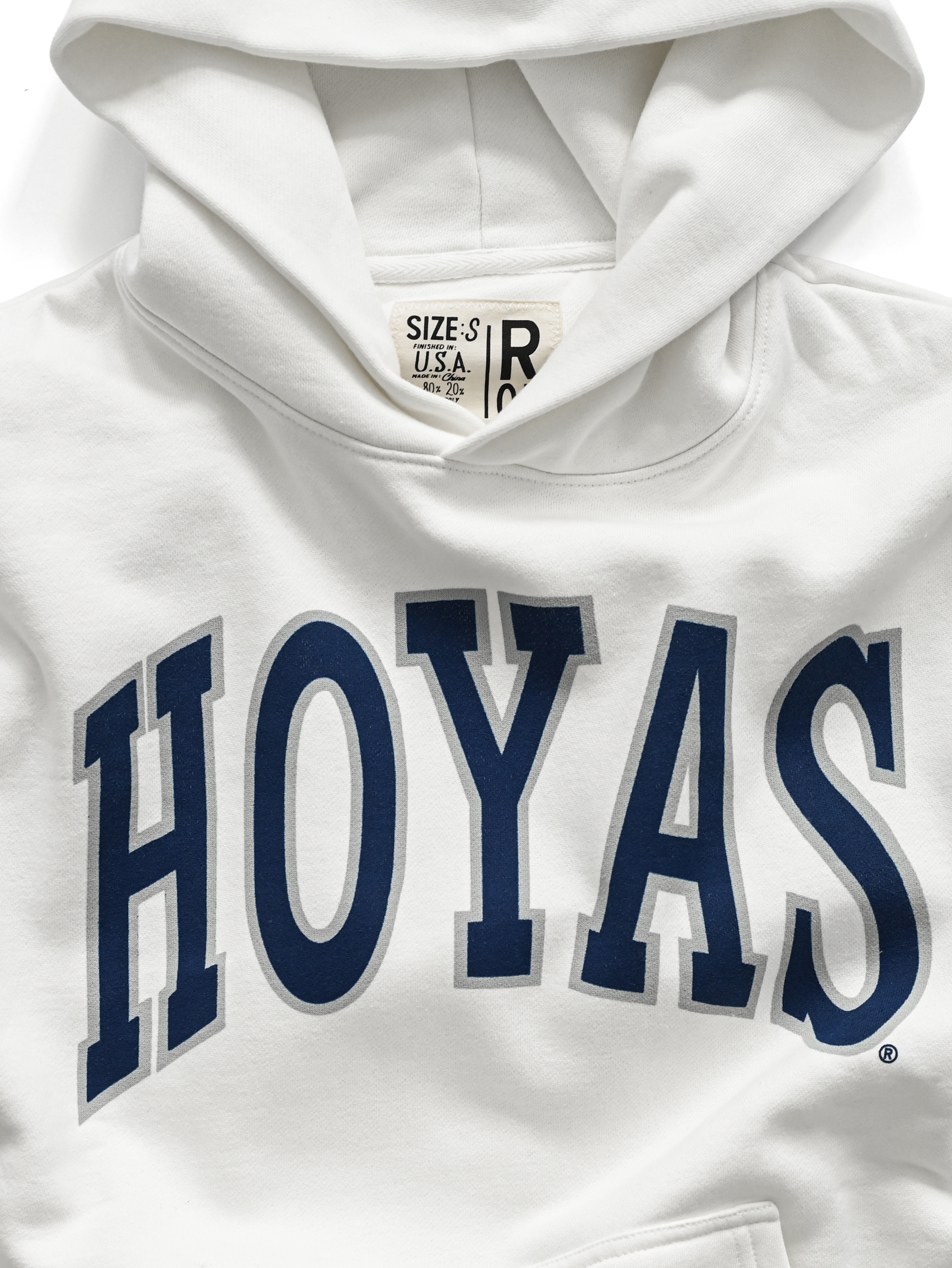 GU - Allen Iverson Hoyas White Heavyweight PO Hoody
