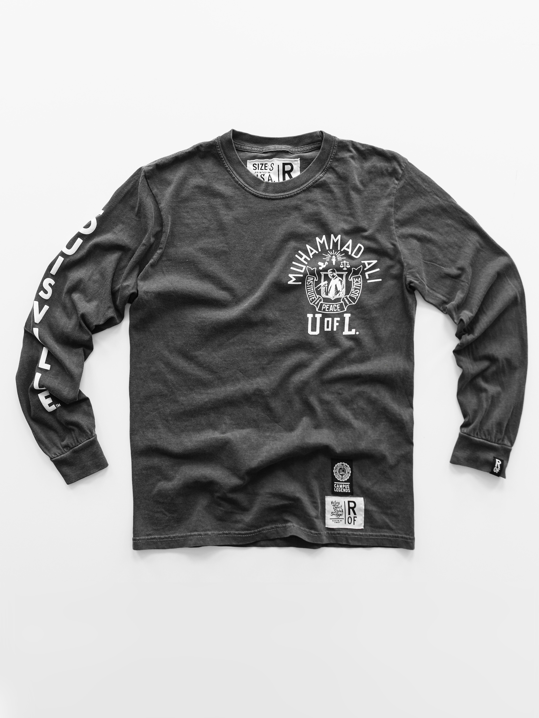 UofL - Ali Peace & Justice Charcoal Long Sleeve Tee