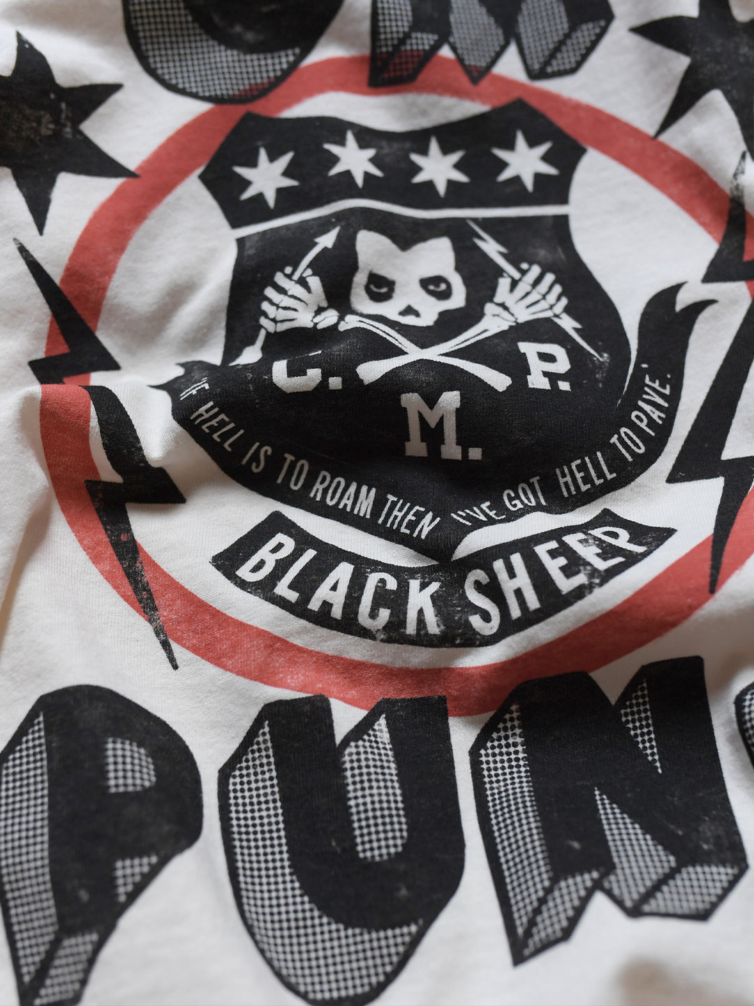 CM Punk 'Black Sheep' White Muscle Tee