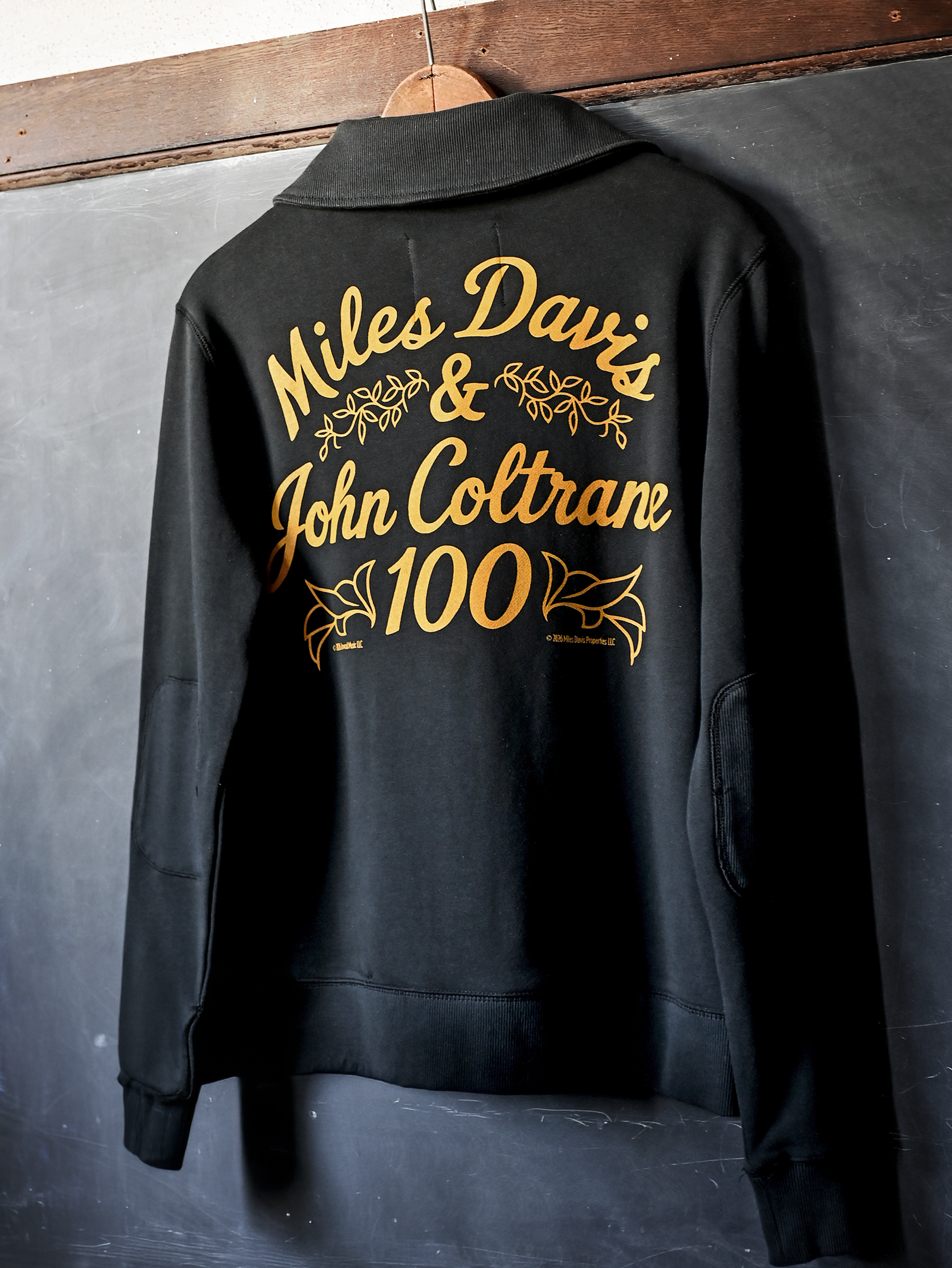 Miles Davis x John Coltrane 100 Years Black Cardigan