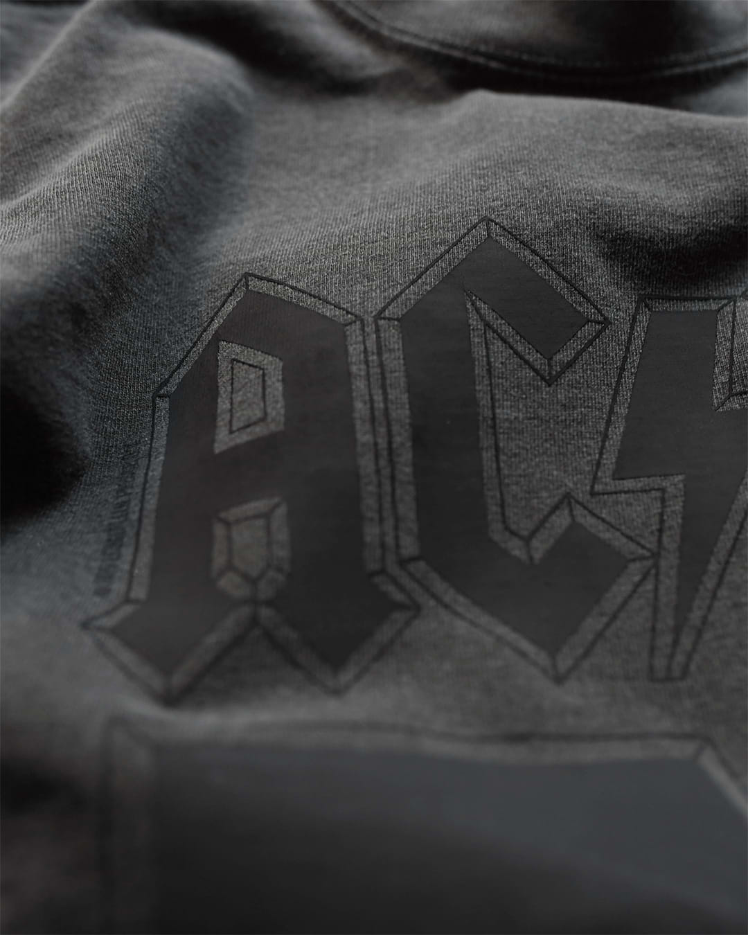AC/DC '77 Charcoal Heavyweight Tee - Roots of Fight