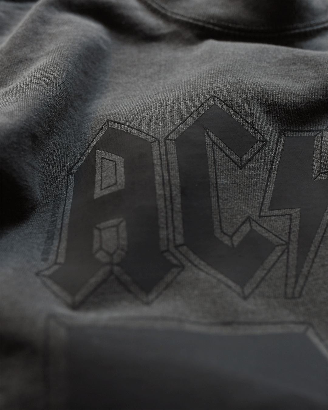 AC/DC '77 Charcoal Heavyweight Tee - Roots of Fight