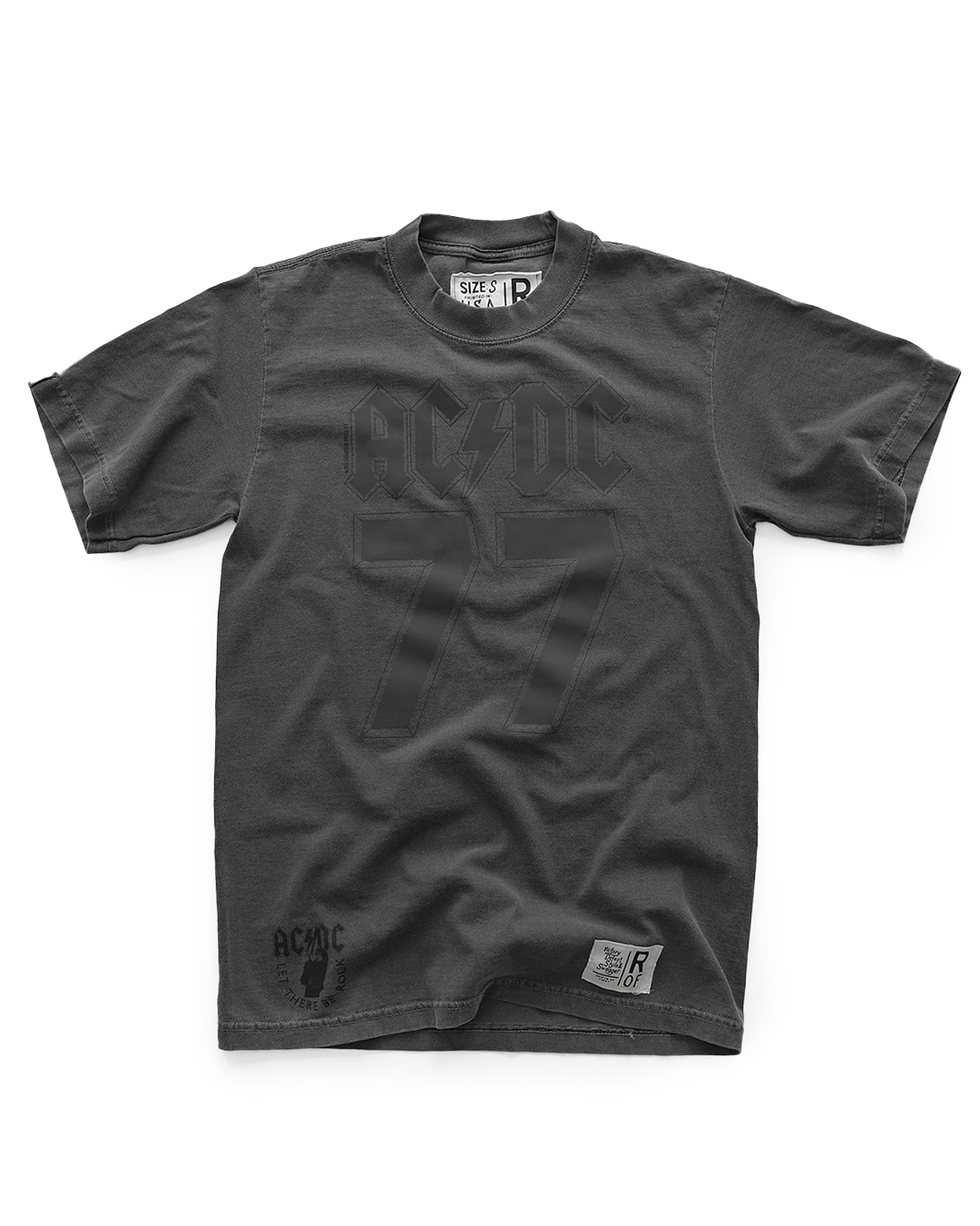 AC/DC '77 Charcoal Heavyweight Tee - Roots of Fight