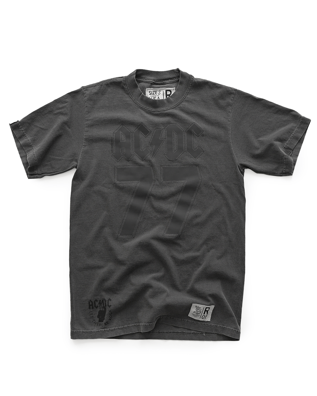 AC/DC '77 Charcoal Heavyweight Tee - Roots of Fight