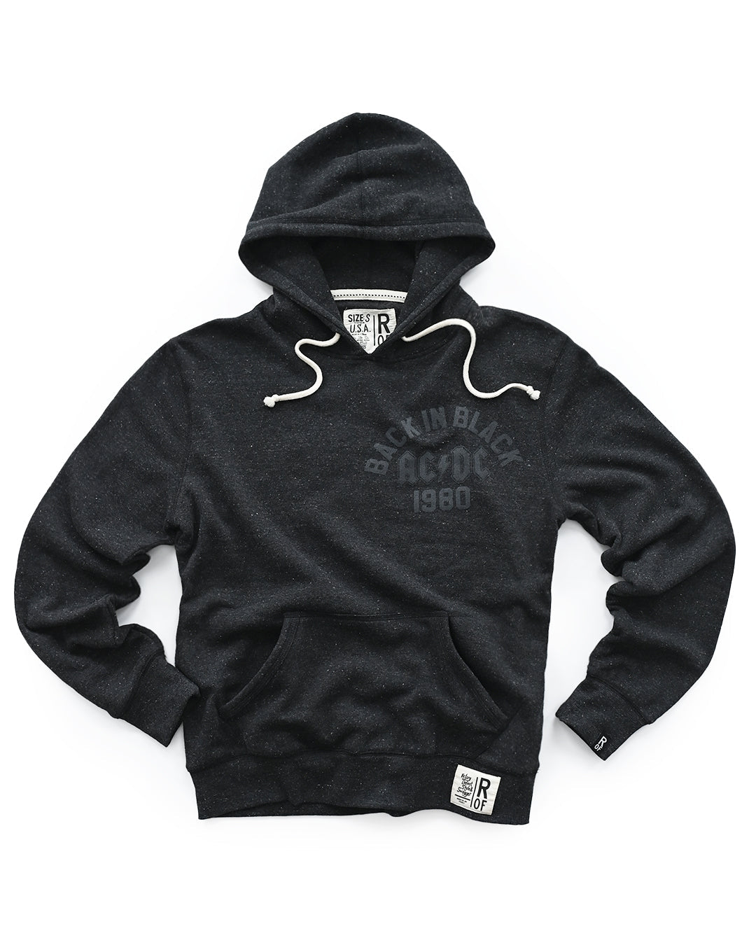 AC/DC Back in Black &#39;80 Black PO Hoody - Roots of Fight