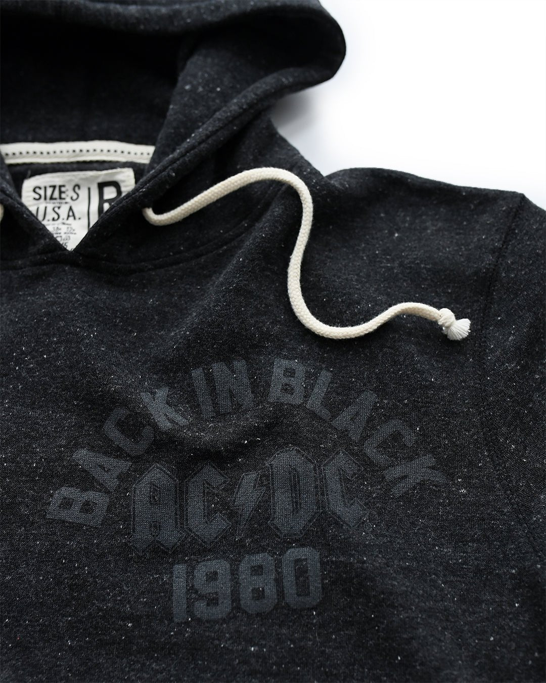 AC/DC Back in Black &#39;80 Black PO Hoody - Roots of Fight