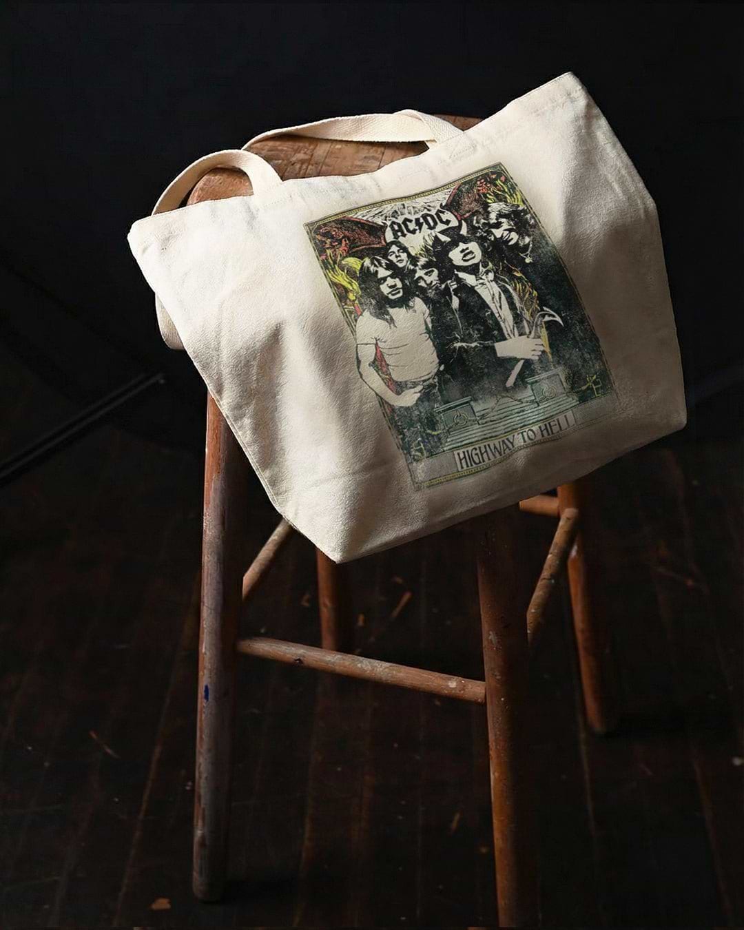 AC/DC Highway To Hell Ivory Tote Bag