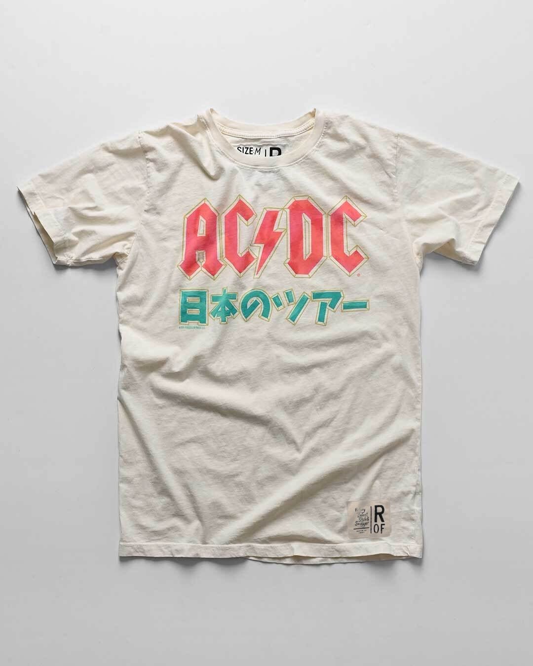 AC/DC Japan Tour White Tee - Roots of Fight