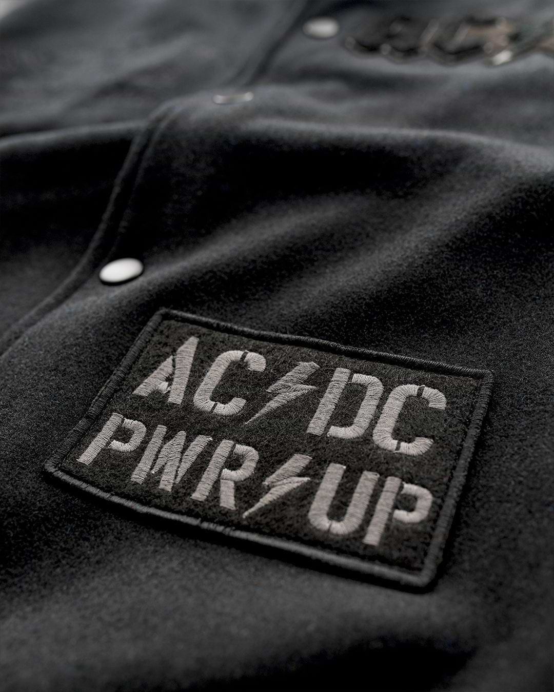 AC/DC Through The Eras Black Varsity Jacket - Roots of Fight
