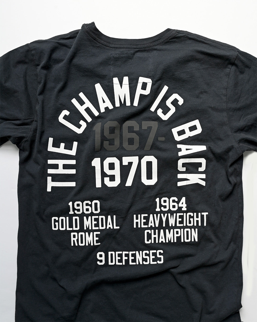 Ali Champ Is Back Black Tee - Roots of Fight