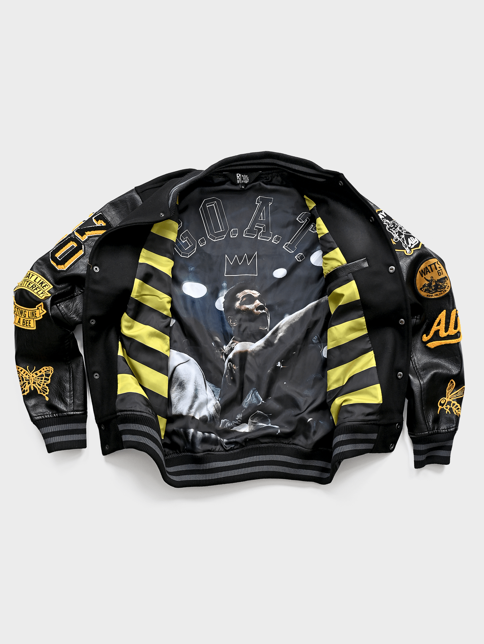 Ali Champ Is Back Black Varsity Jacket - Roots of Fight