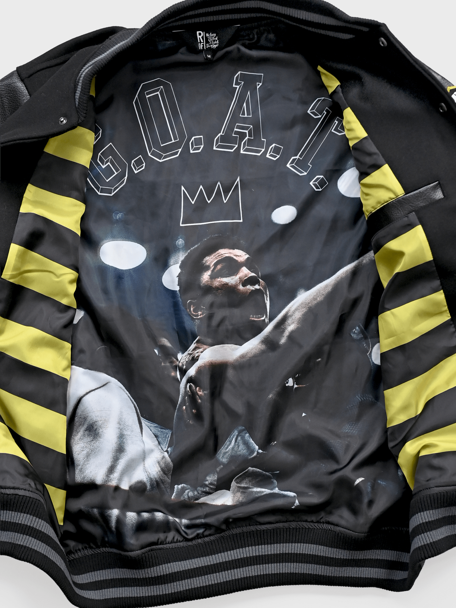 Ali Champ Is Back Black Varsity Jacket - Roots of Fight